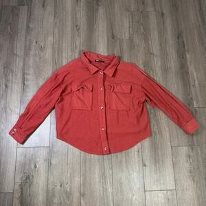 Honey & Sparkle Heavyweight Cotton Button Up Shirt US Women's L